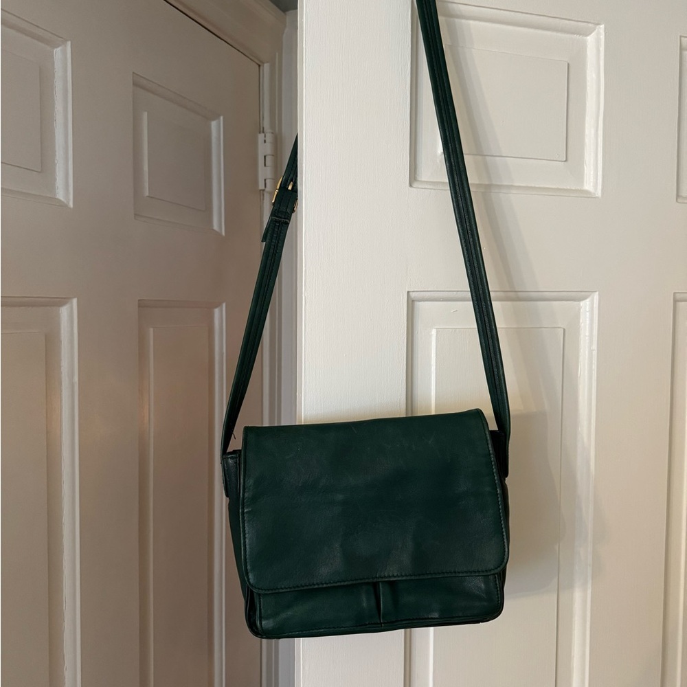 Jacqueline Ferrar Dark Green Crossbody Bag